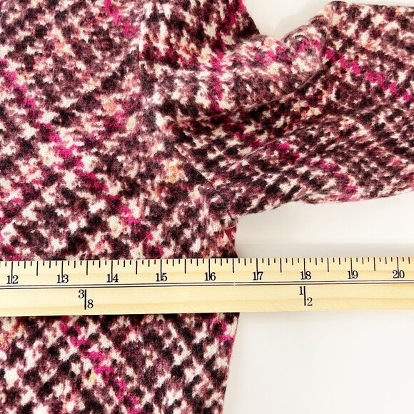 Talbots Pure Cashmere Houndstooth Plaid Sweater Jewel Embellished Size MP - Picture 5 of 6